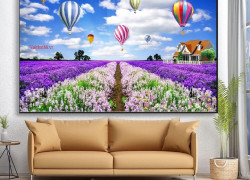 Gạch tranh ốp tường tranh vườn hoa đẹp HP9832