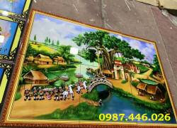 Gạch tranh làng quê việt nam