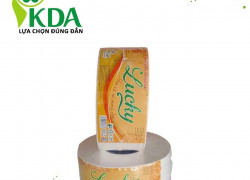 Giấy vệ sinh cuộn lớn lucky cam 600gr tại bạc liêu