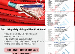 Cáp chống cháy chống nhiễu 2 lõi Altek Kabel Đà Nẵng, Hà Nội, Hồ Chí Minh