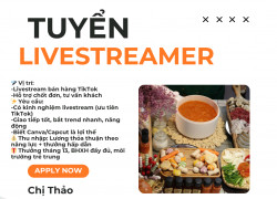 TUYỂN NV LIVESTREAMER & HỖ TRỢ CHỐT ĐƠN – LƯƠNG HẤP DẪN