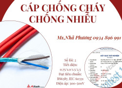 Cáp Tín Hiệu Chống Cháy Chống Nhiễu 2x0.75 /1.0 /1.5 /2.5 – Altek Kabel Đà Nẵng – Hà Nội – HCM