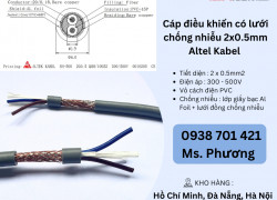 Cáp điều khiển có lưới chống nhiễu 2x0.5mm Altel Kabel Đà Nẵng, Hà Nội, Hồ Chí Minh