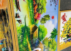 Gạch tranh làng quê việt nam HP6792