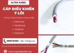 Cáp điều khiển 7x0.5/7x0.75/7x1.0/7x1.5 Altek Kabel