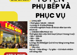 LẨU CÁ 69K TUYỂN PHỤ BẾP VÀ PHỤC VỤ