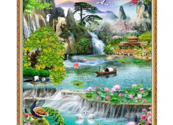 Tranh gạch 3d dán tường hành lang - sảnh - MN78