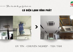 Thi công ống đồng âm tường cho Điều hòa cassette siêu rẻ tại khu vực quận 5