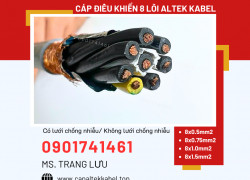 Cáp điều khiển 8x0.5/8x0.75/8x1.0/8x1.5 Altek Kabel