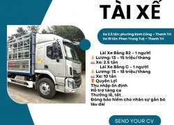 TUYỂN GẤP 2 LÁI XE – LÀM VIỆC TẠI THANH TRÌ, HÀ NỘI