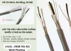 Cáp tín hiệu vặn xoắn chống nhiễu 1 Pair Altek Kabel Đà Nẵng, Hà Nội, Hồ Chí Minh