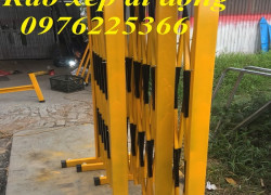 Hàng rào xếp sắt có bánh xe | Hàng rào xếp gọn