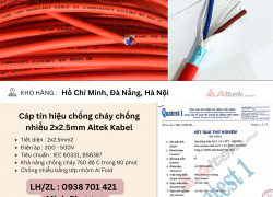Cáp tín hiệu chống cháy chống nhiễu 2x2.5mm Altek Kabel Đà Nẵng, Hà Nội, Hồ Chí Minh
