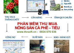 phần mềm thu mua cà phê, tiêu và kho hàng phân bón