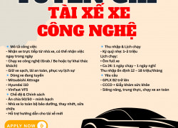 TUYỂN TÀI XẾ XE CÔNG NGHỆ – LÀM VIỆC NGAY TẠI TP. HỒ CHÍ MINH