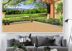 Gạch trang trí tranh ốp tường đẹp phòng khách HP86262