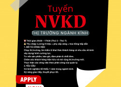 TUYỂN DỤNG: NVKD THỊ TRƯỜNG NGÀNH KÍNH (CÓ KINH NGHIỆM)