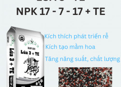 Phân bón NPK 20-5-5+ TE , NPK 17-7-17 + TE chuyên dùng lúa
