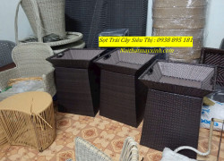 Giỏ mây trưng bày trái cây siêu thị cao 60