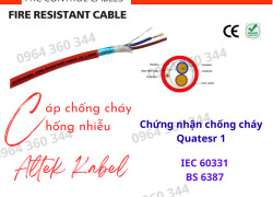 Cáp chống cháy chống nhiễu 2x1.5+E+GFT Altek Kabel