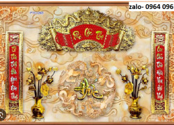 Tranh gạch 3d ốp tường phòng thờ - DFC64