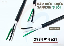Cáp điều khiển 3 lõi Sangjin chính hãng - tiêu chuẩn Korea - sẵn hàng kho HCM
