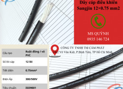 Cáp điều khiển 12x0.75, 12x0.5 Sangjin Sài Gòn, Hồ Chí Minh