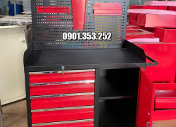 Tủ đồ nghề 5 ngăn kéo kết hợp tủ 1 cánh 2 ngăn kèm bảng treo