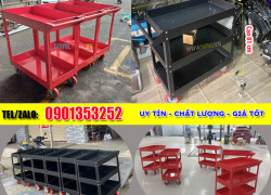 Xe đẩy đựng đồ nghề nhà xưởng gara - Xe đẩy 2 ngăn, 3 ngăn, 5 ngăn