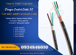 Cáp điều khiển Sangjin 3x0.5/2x0.75/3x1.25/3x1.5/3x2.5 sẵn HCM