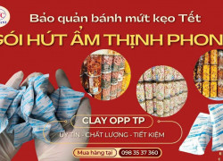 Mẹo nhỏ giúp bánh kẹo Tết luôn giòn - ngon - khô ráo - gói hút ẩm Clay OPP Thịnh Phong!