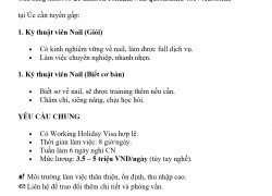 TUYỂN 2 NHÂN VIÊN LÀM NAIL TẠI AUSTRALIA