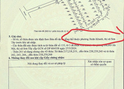 CẦN BÁN ĐẤT CHÍNH CHỦ TẠI PHƯỜNG XUÂN KHÁNH, THỊ XÃ SƠN TÂY, HÀ NỘI