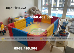 Nhà banh nhựa lắp ghép trẻ em, quây bóng trẻ em nhập khẩu