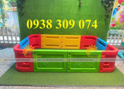 Nhà banh nhựa lắp ghép trẻ em, quây bóng nhựa mầm non
