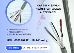 Cáp tín hiệu vặn xoắn 3 pair 22 awg Altek Kabel Đà Nẵng, Bình Định, Phú Yên
