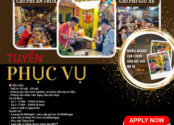 TUYỂN NHÂN VIÊN PART TIME PHỤC VỤ LÀM VIỆC TẠI NHÀ HÀNG