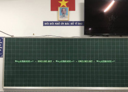 Bảng viết phấn từ Hàn Quốc có kẻ ô ly tập tiểu học