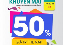 Đầu tháng, nạp thẻ nhận ngay ưu đãi 50% từ MobiFone
