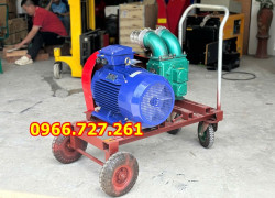 Máy bơm hút bùn chất thải lẫn rác chống tắc 15KW 2 đầu họng 100mm