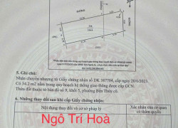 Lô góc KD mặt đường Ngô Trí Hoà gần chợ Quyết và 1 cửa P.Trường Vinh