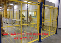 Sản xuất và thi công vách lưới thép ngăn kho nhà máy, khu công nghiệp