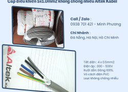 Cáp điều khiển 5x1.0mm2 không chống nhiễu Altek Kabel Đà Nẵng, Hải Dương, Hải Phòng