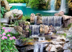 Tranh gạch men thác nước HP9723