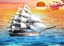 Tranh gạch 3d thuận buồm xuôi gió - SXC53