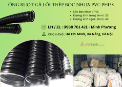 Ống ruột gà lõi thép bọc nhựa Pvc phi38 Huế, Quảng Trị, Quy Nhơn