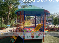 Nhà banh sắt trẻ em, nhà banh lục giác trẻ em ngoài trời