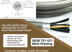 Cáp điều khiển không chống nhiễu CT-500 10x0.75mm2 Altek Kabel Đà Nẵng, Ninh Thuận, Bình Thuận