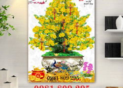 Gạch trang trí 3d hoa mai , mẫu tranh gạch