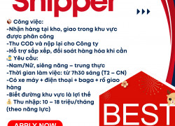 TUYỂN NHÂN VIÊN GIAO HÀNG XE MÁY – KHU VỰC XÃ AN PHƯỚC / LỘC AN – LONG THÀNH